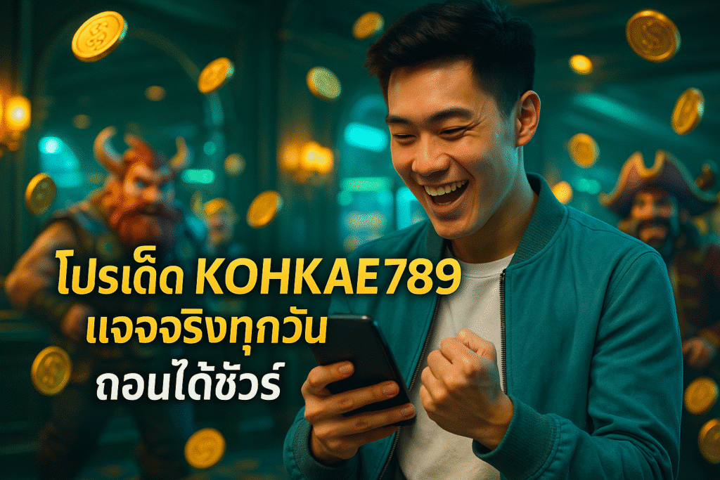 โปรเด็ด KOHKAE789 แจกจริงทุกวัน ถอนได้ชัวร์